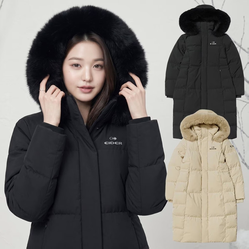 反季特价 韩国代购EIDER 24冬 女 张元英同款 防水加厚长款羽绒服