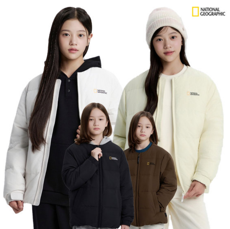 韩代 NATIONAL GEOGRAPHIC国家地理25冬儿童短款鹅绒羽绒服