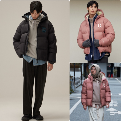 反季特价 韩国正品代购 COVERNAT 冬男女情侣 防水加厚连帽羽绒服