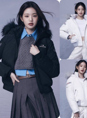 反季特价 韩国正品代购EIDER  女 防风防水短款工装鹅绒羽绒服