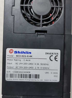 士林变频器SC3-021-0.4K.  220V. 0.4K.询价