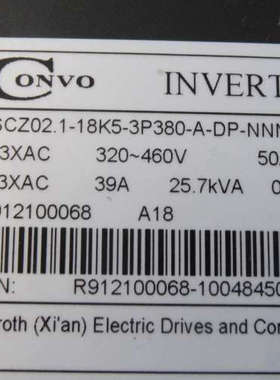 CONVO康沃变频器FSCZ02.1-18K5-3P380-.询价