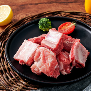 【无抗】中粮家佳康亚麻籽猪肋排条400g新鲜猪肉糖醋排骨红烧煲汤