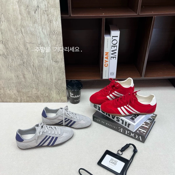 复古车里红真皮百搭德训鞋平底轻便女鞋潮系带鞋温州发货