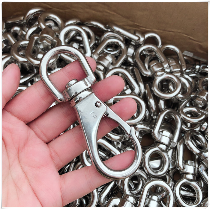 滨州腾达 304不锈钢万向旋转钩2#狗狗牵引绳配件承重60kg