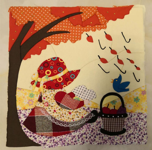 成品画处理儿童diy布贴画布画