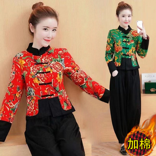 中年女装 棉衣女棉服加厚时尚 唐装 棉袄洋气妈妈冬装 外套 短款 秋冬季