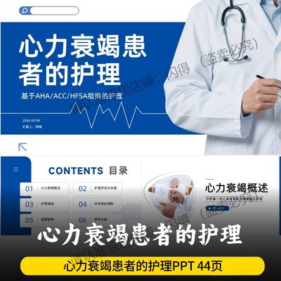 心力衰竭患者的护理PPT 基于AHA/ACC/HFSA指南的心力衰竭护理ppt