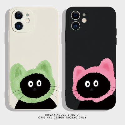 戴帽子的猫~油画可爱趣味iPhone15promax苹果16小米14/13华为mate60/p70适用11荣耀vivoX100一加12情侣手机壳