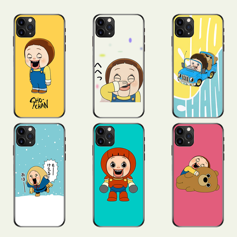 日shochan反抗期表情手机壳适用苹果12三星s20Ultras25s24s23s22note20玻璃套note10+a55a54a53a52a51a22a42