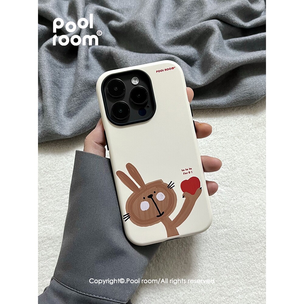 Pool Room · 爱心兔 / 新款高级韩国菲林二合一磨砂 苹果16手机壳14磁吸MagSafe iphone15Promax13 12 11