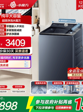 小天鹅12KG水魔方波轮全自动大容量变频洗脱一体洗衣机TB12U21