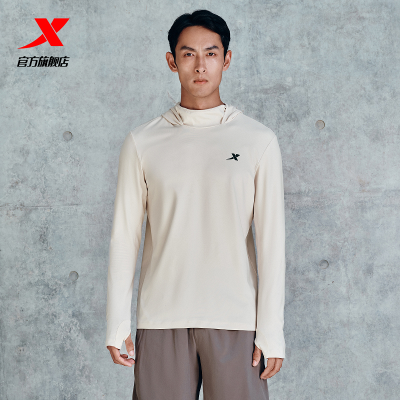 特步连帽卫衣男24新款秋