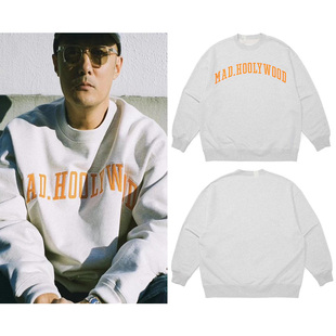 madboys 余文乐MDNS联名长袖春季卫衣22FW圆领宽松刺绣日潮