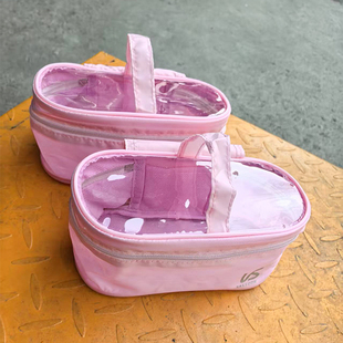 手拎透明可视拉链包便携出差旅行化妆包洗漱包小号菜篮手提收纳袋