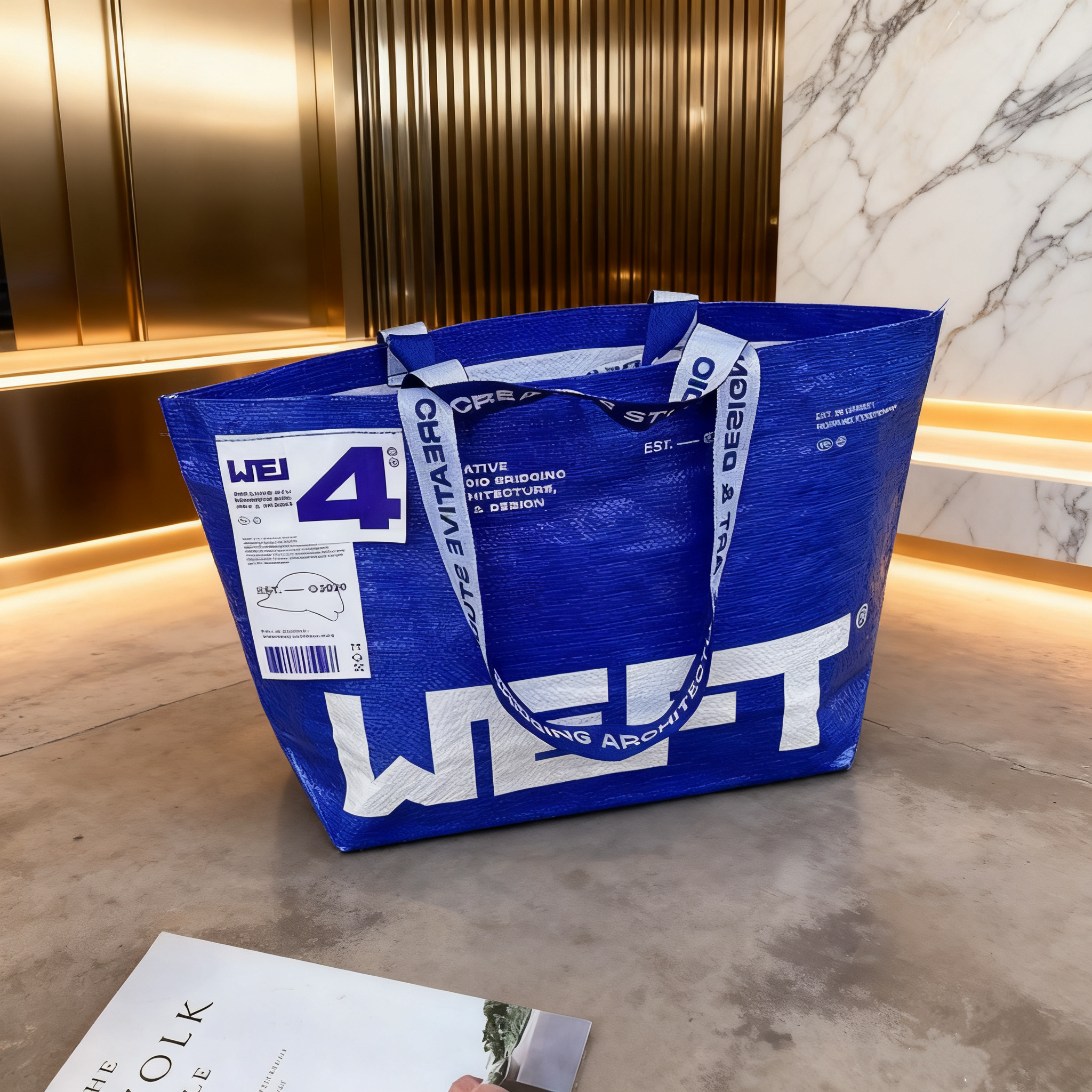 环保编织袋大容量购物袋单肩收纳