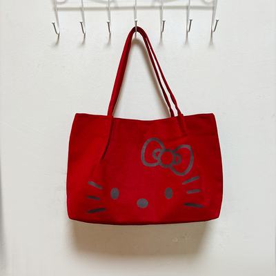 卡通KT帆布包大容量通勤托特包