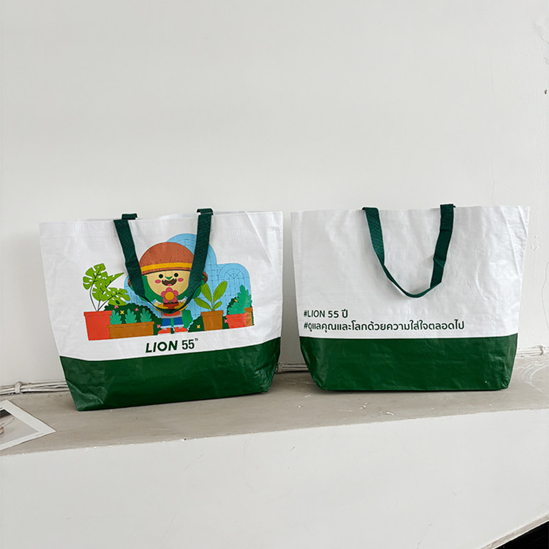 卡通可爱超大容量休闲购物袋超市买菜环保袋单肩编织袋收纳袋便携