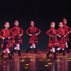 儿童蒙古白马舞蹈服蒙古族舞台演出服女童白马筷子少数民族服装