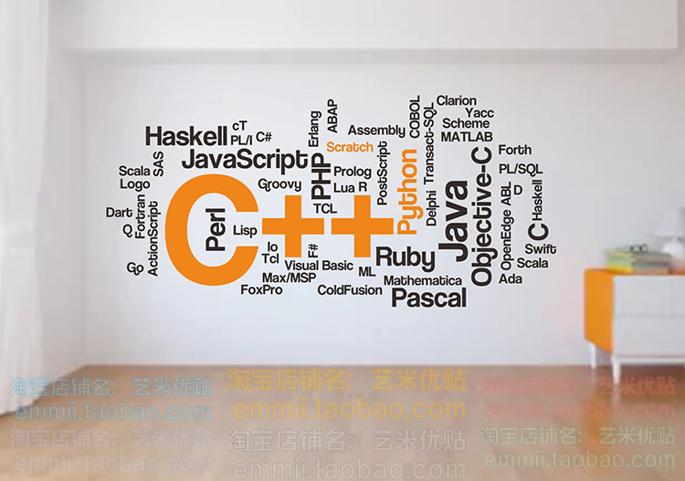 科技背景墙多媒体教室学校贴纸