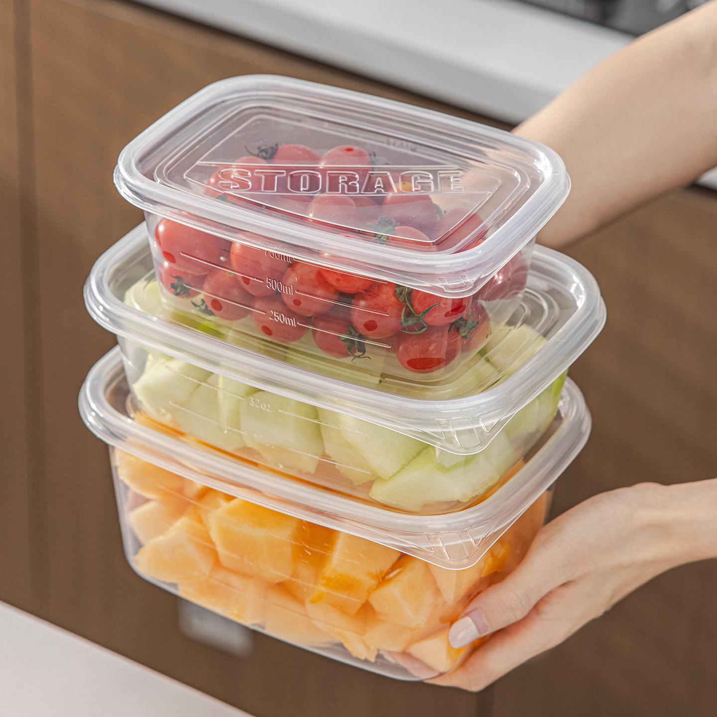 食品级耐高温带盖分装一次性餐盒
