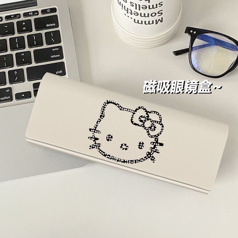 眼镜盒可爱便携框架近视眼镜收纳盒抗压防摔卡通情侣大容量简约kt