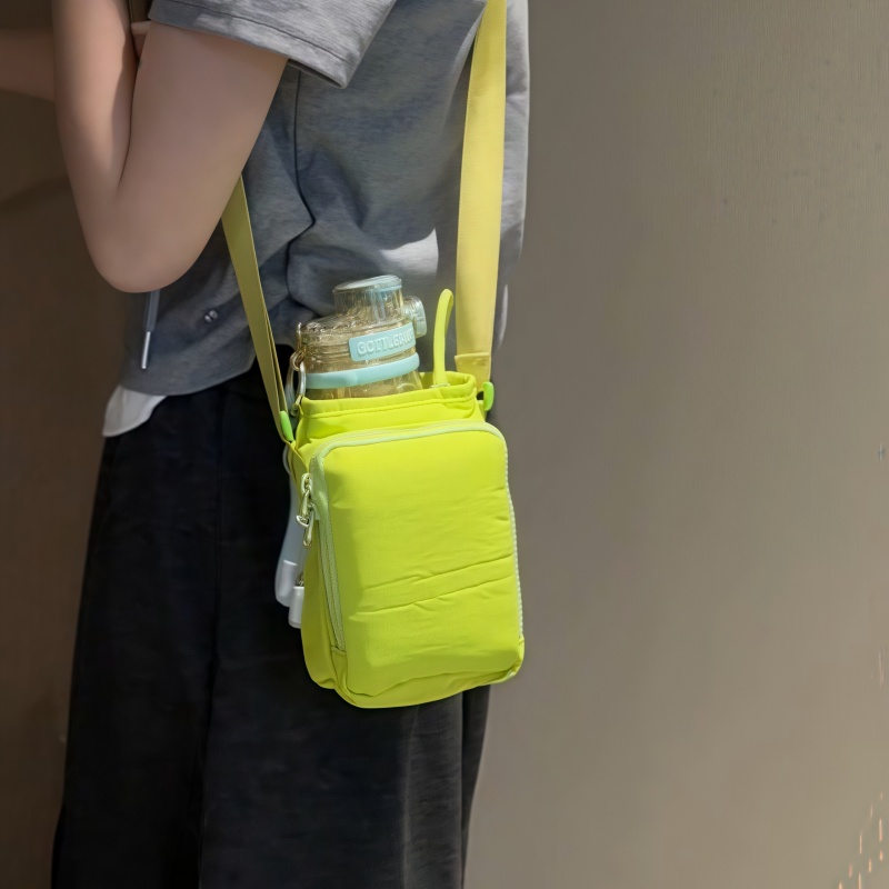 轻便手机包男女学生水壶包雨伞包多层单肩斜挎包外出运动水杯挎包