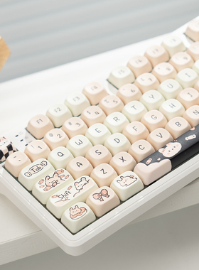 狼蛛F3108机械键盘F108键无线蓝牙有线麻将音女生办公静音客制化