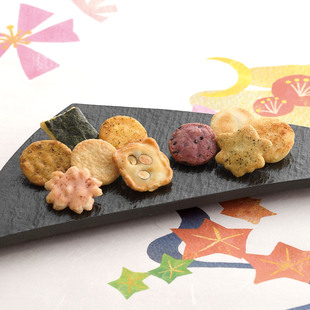 【现货米菓】日本小仓山庄山春秋千年之寿米菓海苔饼干仙贝礼盒装