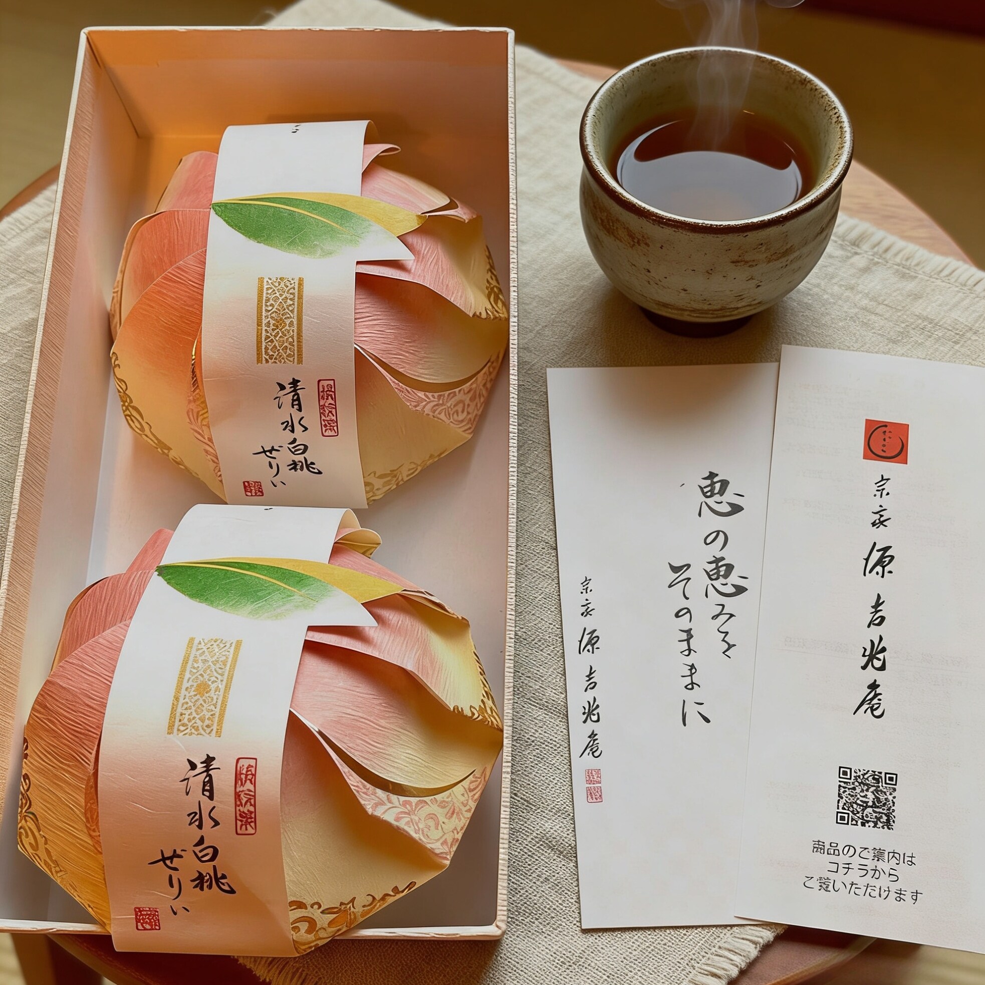 【现货大牌】日本清水白桃梨宝果宗家源吉兆庵布丁果冻礼盒装