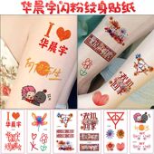 华晨宇演唱会闪粉脸贴纹身贴欢迎回家花花火星明星应援脸贴手臂