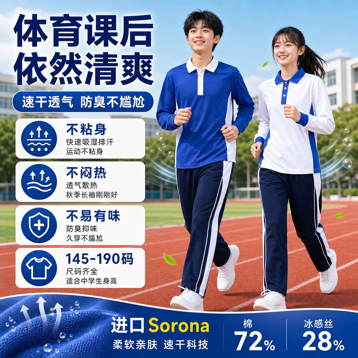 特级版中学生校服春秋季薄款速干