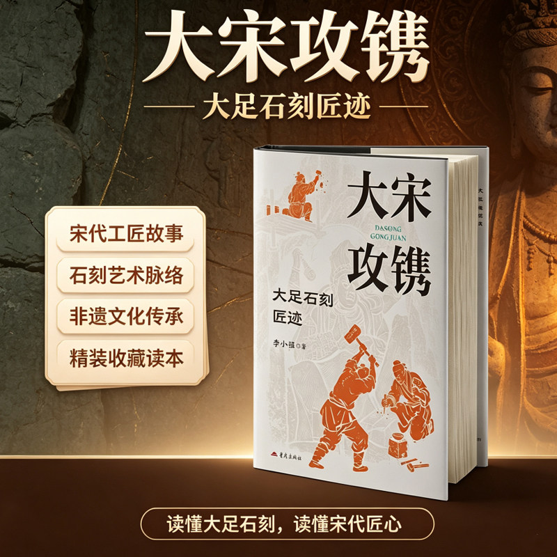 大宋攻镌李小强著大足石刻工匠群体全貌中国古代宋代社会文化史经济史巴蜀地方史大足石刻宋代石窟巴蜀石窟石刻造像图片