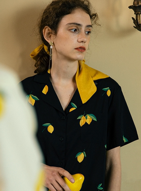 DEFINE｜2025AW设计师手绘印花天丝女套装短袖长裤夏季家居服睡衣