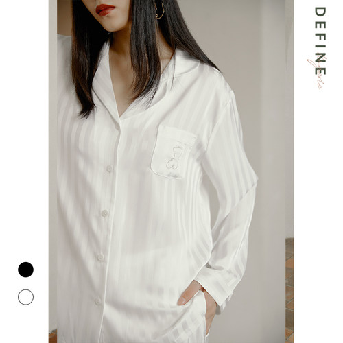 印花丝质睡衣女款两件套可外穿