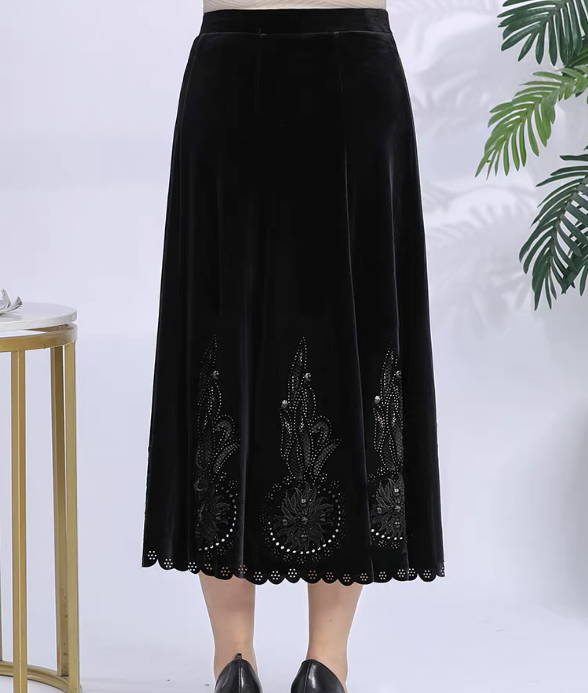 0+1钻石绒半裙88A1638（长款80cm）#