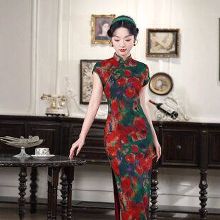 时尚 夏露夏连衣裙优雅2025修身 日常改良旗袍轻薄女复 新款 夏露长款