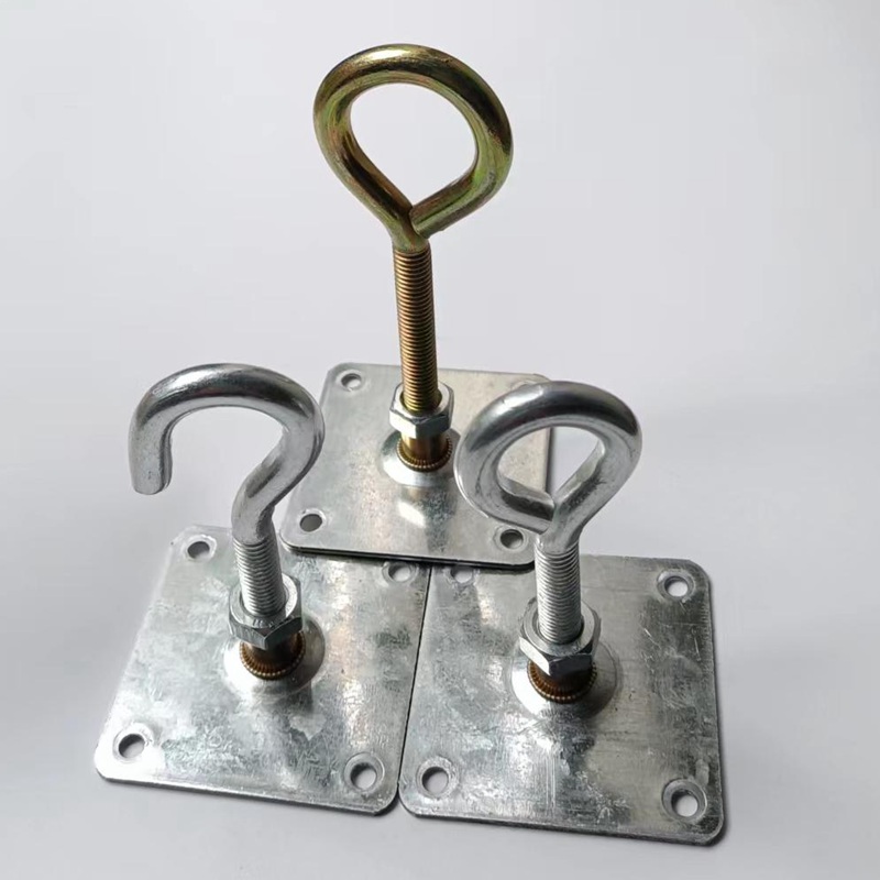 实心铁钩强力承重吊钩天壁挂钩灯饰固定勾可调节顶板吊杆螺钉固定