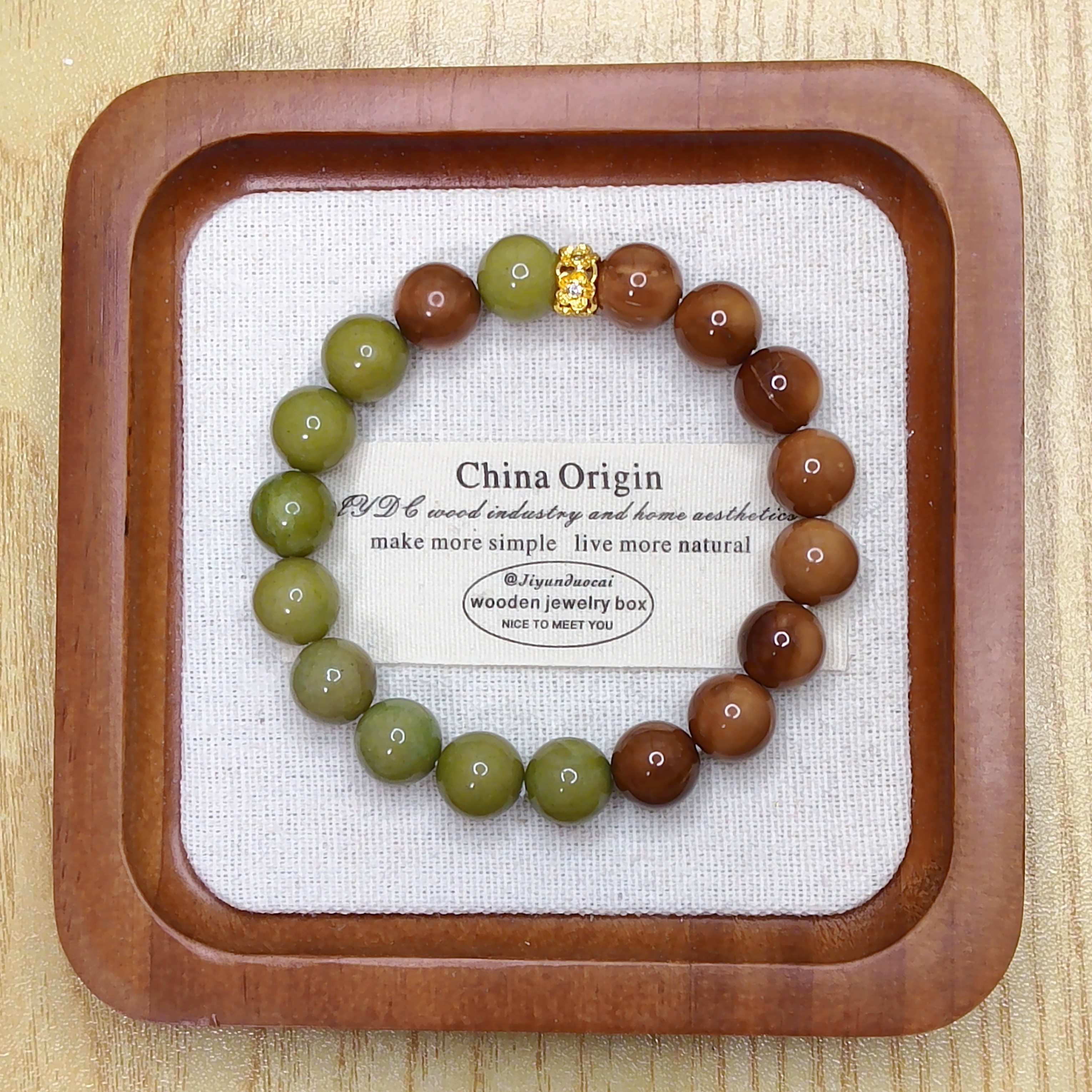 原创设计牛油果阿拉善库克手串10mm女款小众简约送女友闺蜜礼物,珠宝/钻石/翡翠,手饰,淘宝优惠券,粉丝福利购,淘宝优惠卷