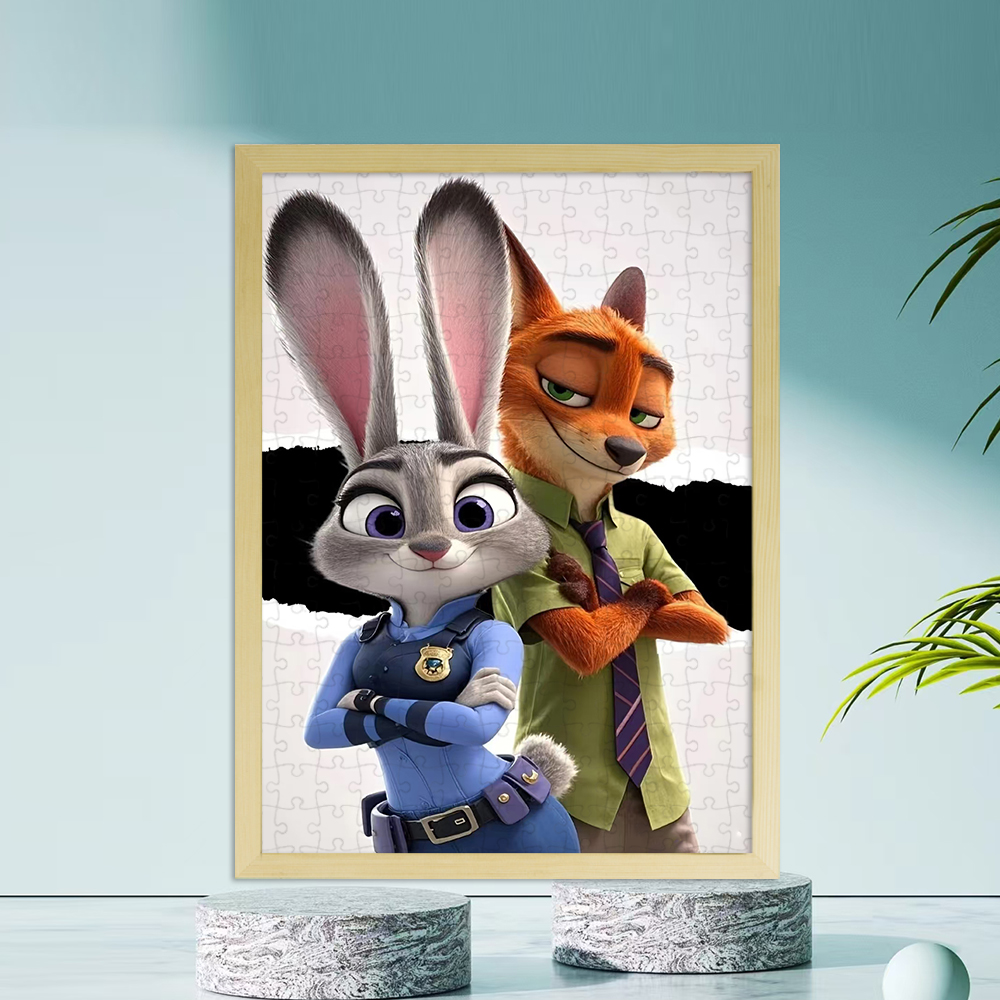 疯狂动物城1000片木质拼图