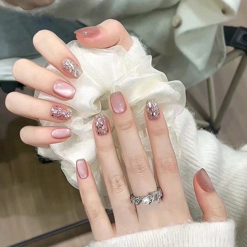 2026年新款儿童美甲穿戴甲幻彩西柚猫眼指甲贴片短款30片成品甲片,彩妆/香水/美妆工具,美甲工具,淘宝优惠券,粉丝福利购,淘宝优惠卷