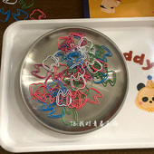 ins创意可爱牙齿回形针趣味异形曲别针 出卡打包材料折页卡头固定