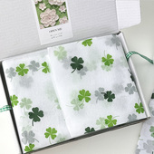 ins四叶草雪梨纸礼物diy鲜花礼品出卡打包材料飞机盒内衬包装 饰纸