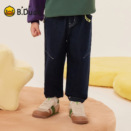 B.Duck小黄鸭儿童束脚牛仔长裤冬季新款男童休闲长裤 BF5571016