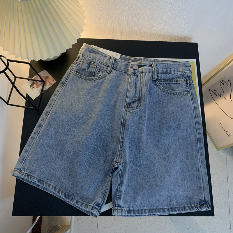 阔腿牛仔短裤女高腰显瘦V-21夏季新款复古港味五分裤休闲宽松中裤,女装/女士精品,牛仔裤,淘宝优惠券,粉丝福利购,淘宝优惠卷