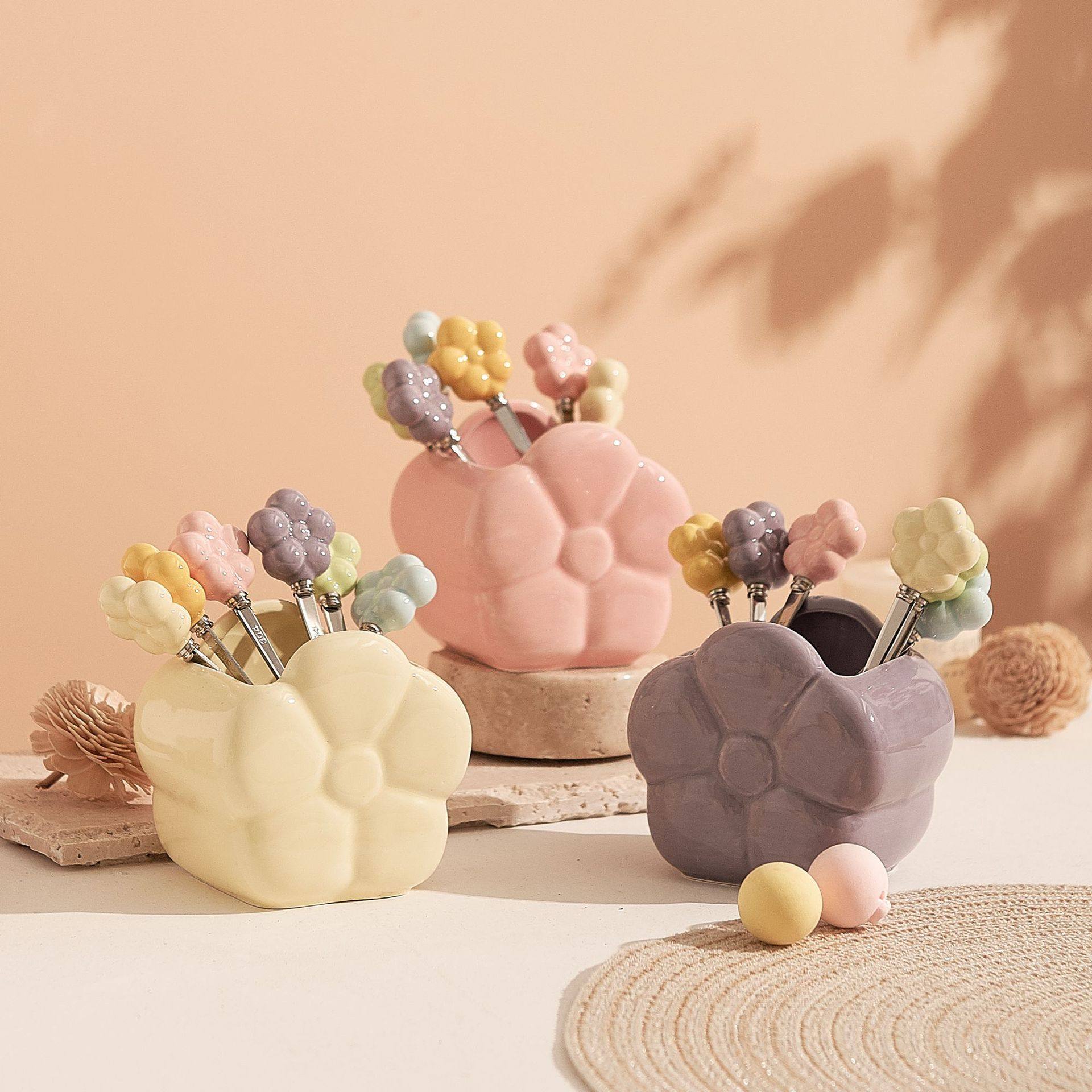 2025创意太阳花不锈钢果叉  精致下午茶刀叉,餐饮具,水果叉/水果签,淘宝优惠券,粉丝福利购,淘宝优惠卷