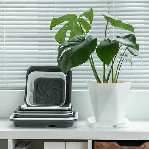 加厚花正方形防烂根大号沥水托盘