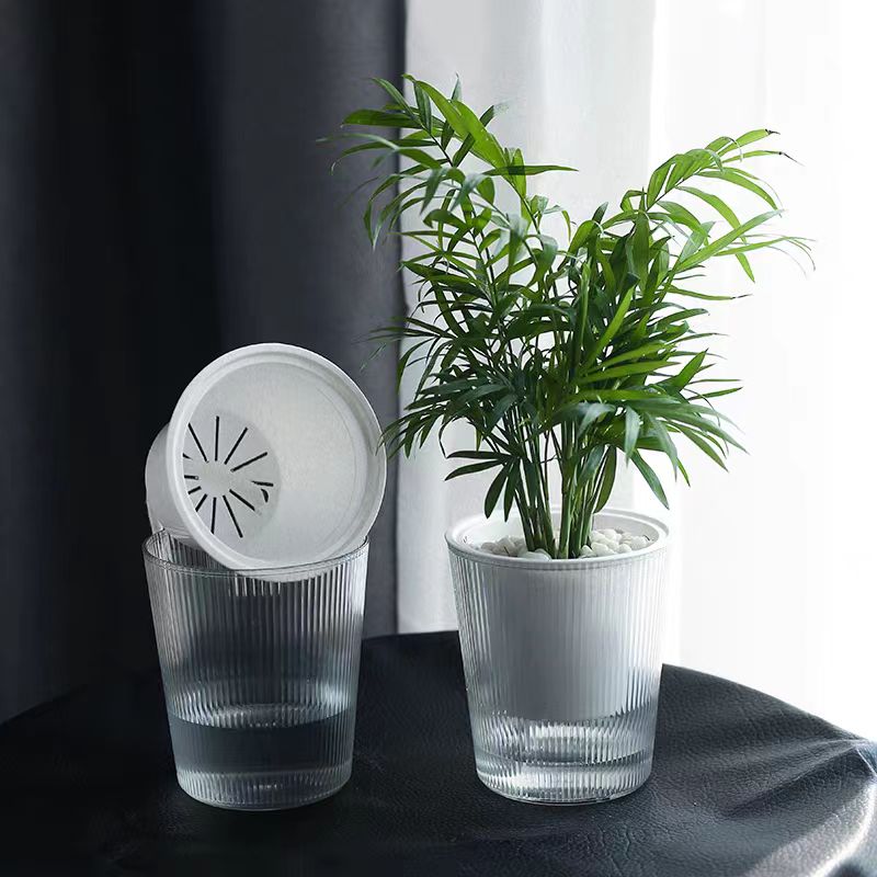 轻奢高级感网红自吸水懒人花盆