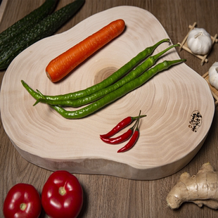 实木菜板银杏木砧板白果树菜墩异形整木原木粘板天然木质树桩切板