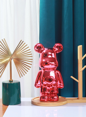 北欧陶瓷熊玄关钥匙收纳家居客厅